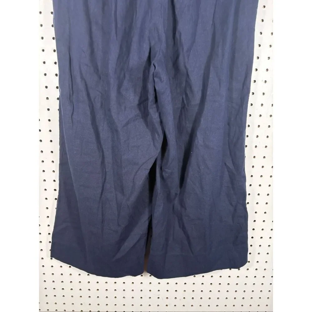 Banana Republic wide leg crop linen blend pants size M - Picture 6 of 9